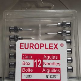 Europlex Aiguilles d’acier Inoxydable 18G – 1/2″